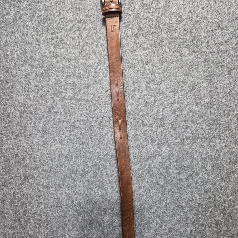 Vtg 90s Liz Claiborne Brown Leather Lrg Belt 36"Chic Contemporary Classic
